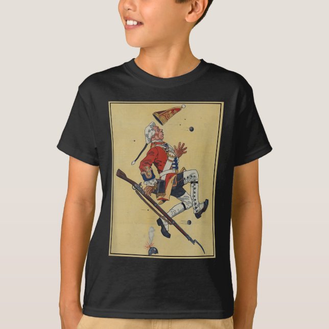 British Redrock Soldier Dodges Bullets - American T Shirt (Framsida)