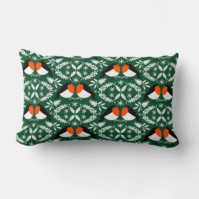 British Robin Redbröst Lumbarkudde (Framsida)