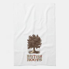 British Roots Family Träd Tea Towel Kitchen Towel Kökshandduk