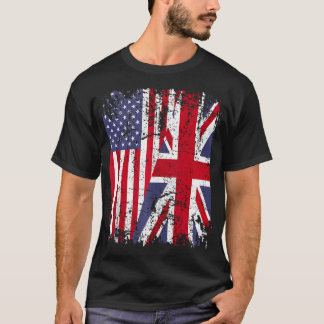 British Roots Halamerikansk Flagga Storbritannien T Shirt