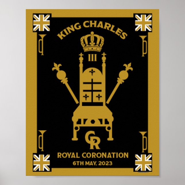 British Royal Coronation Kung Charles III Poster (Framsidan)