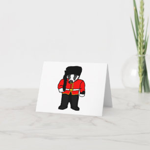 British Royal Guard UK Badger Beefeater Tecknad Kort