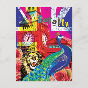 British Royalty Pop Art Vykort
