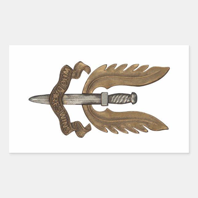 British SAS Rektangulärt Klistermärke (Framsida)