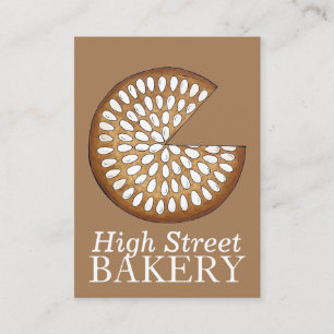 British Scottish Bakery Shop Dundee Cake Food Visitkort