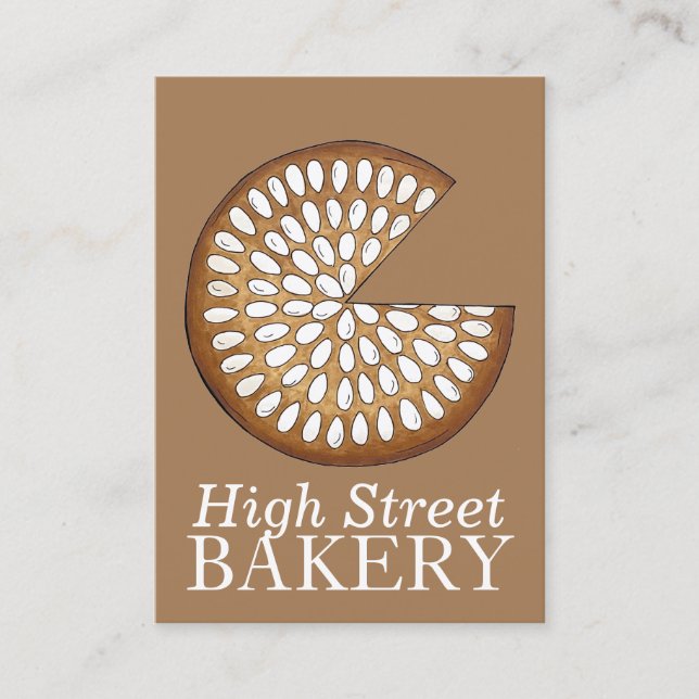 British Scottish Bakery Shop Dundee Cake Food Visitkort (Framsida)