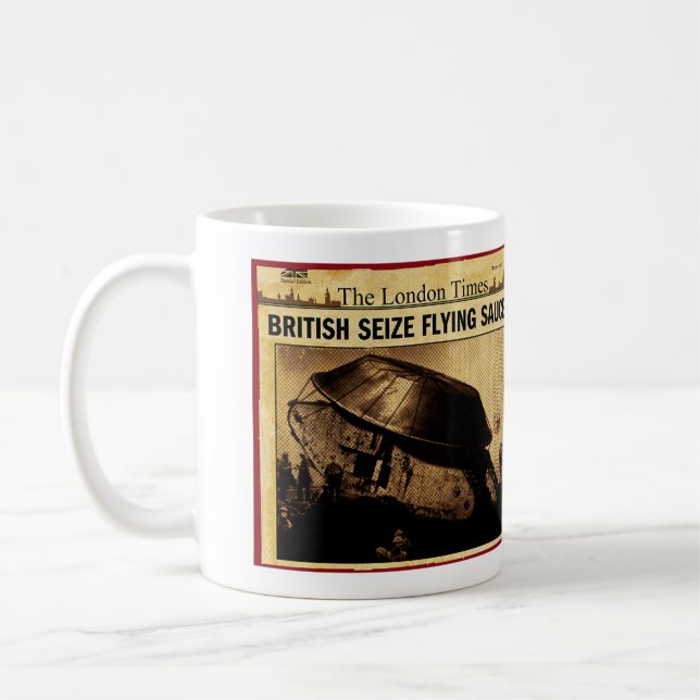 British Seize Flying Saucer Kaffemugg (Vänster)