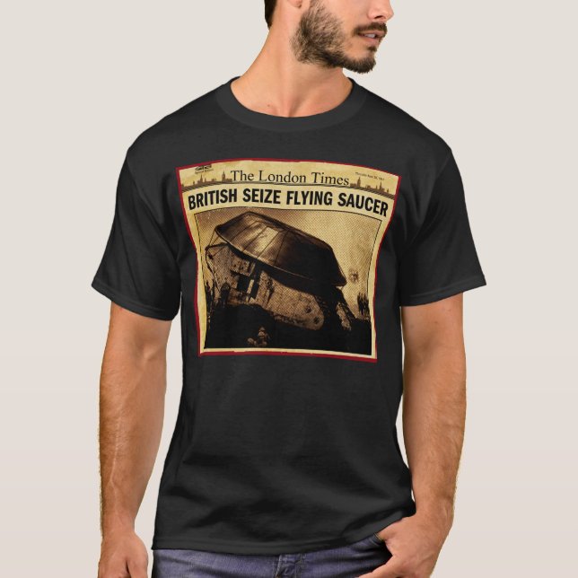 British Seize Flying Saucer T Shirt (Framsida)