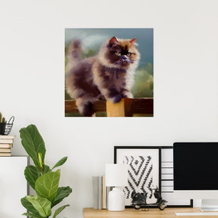 British Semi-långhårig Cat Poster
