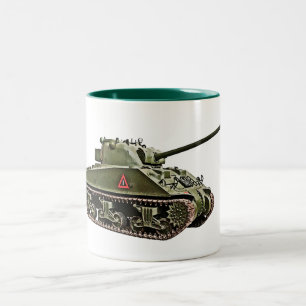 British Sherman VC Firefly tank Två-Tonad Mugg