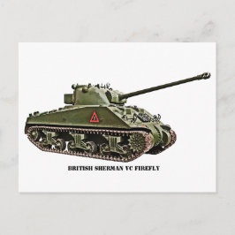 British Sherman VC Firefly Tank Vykort
