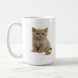 British Shorthair and Yarn Boll Bliss Kaffemugg