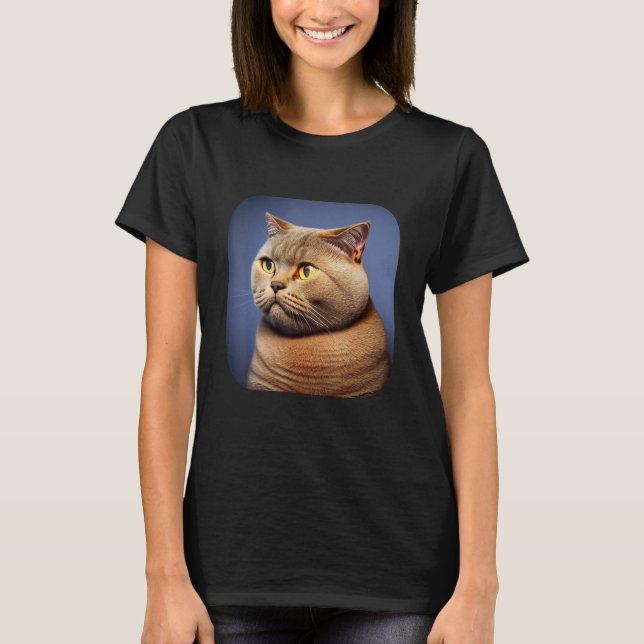 British Shorthair Cat 2 T Shirt (Framsida)