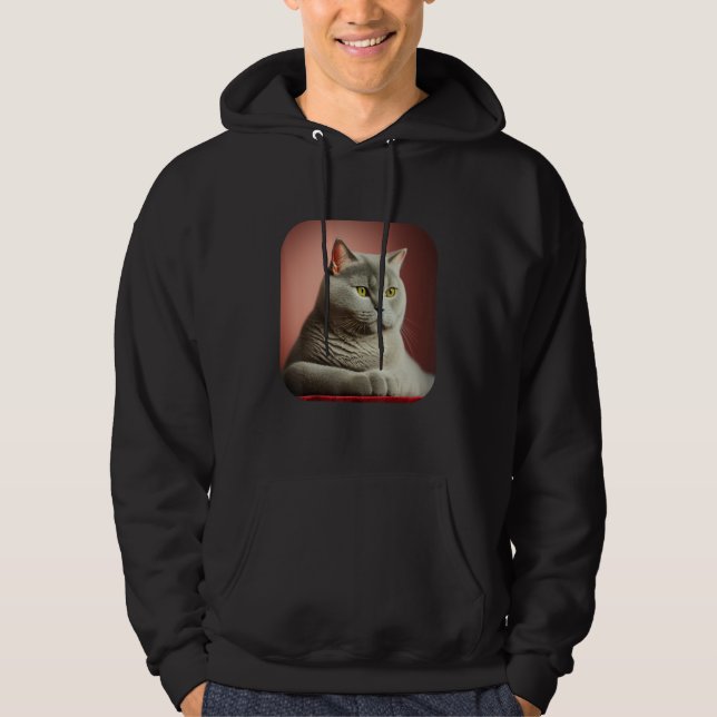 British Shorthair Cat 5 Hoodie (Framsida)