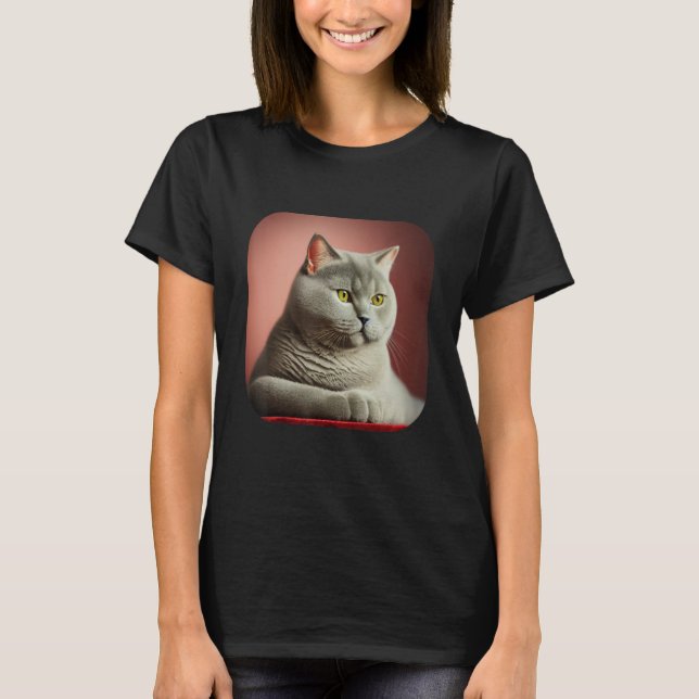 British Shorthair Cat 5 T Shirt (Framsida)