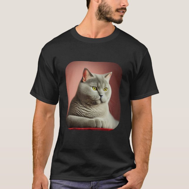 British Shorthair Cat 5 T Shirt (Framsida)