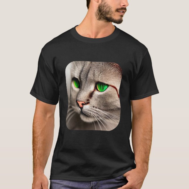 British Shorthair Cat 8 T Shirt (Framsida)