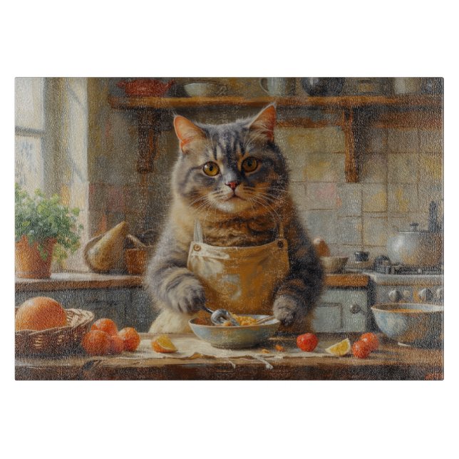 British Shorthair Cat Cooking in Kitchen (Framsidan)