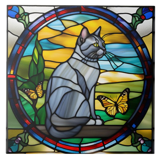 British Shorthair Cat Decorative Tile Kakelplatta (Framsidan)