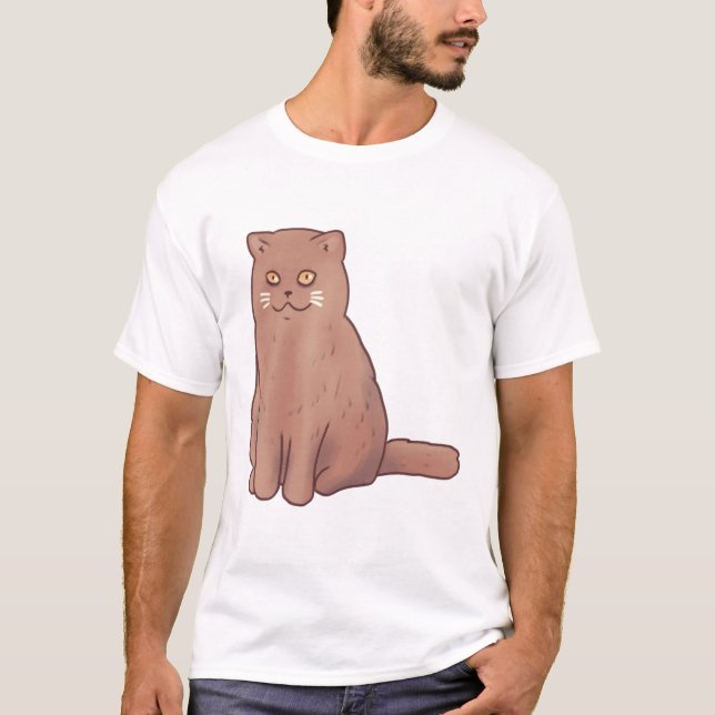 British shorthair cat Magic T Shirt (Framsida)