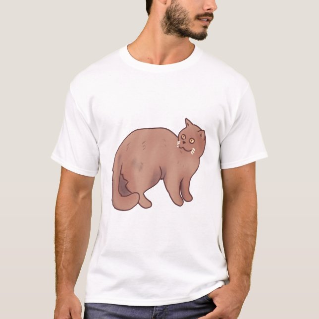 British shorthair cat Magic T Shirt (Framsida)