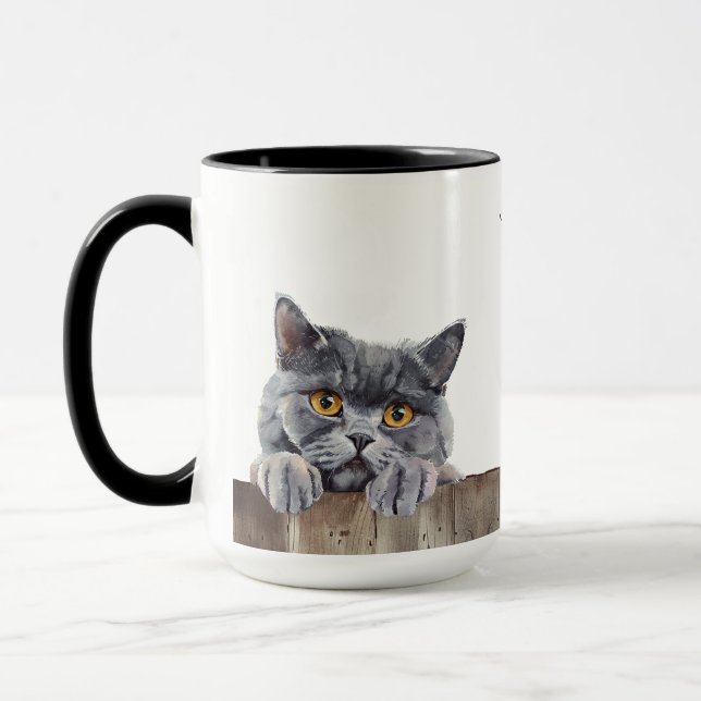 British Shorthair Cat Mugg (Vänster)