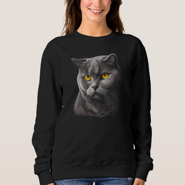 British Shorthair Cat Owner Owners Blue Cats  Grap T Shirt (Framsida)