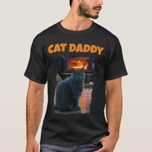 British Shorthair Cat pappa Kattunge Fireplace T Shirt
