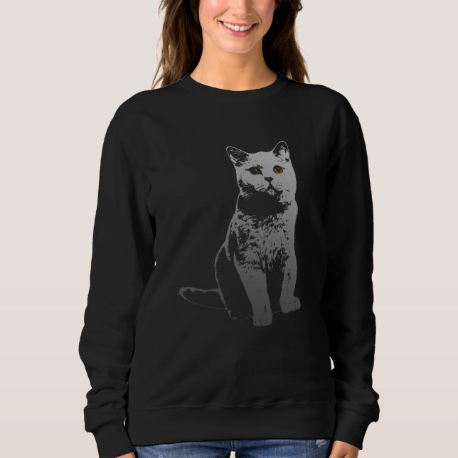 British Shorthair Cat T Shirt (Framsida)