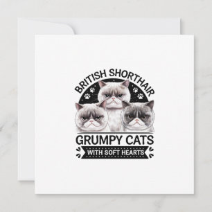 British Shorthair Grumpy Cats Inbjudningar