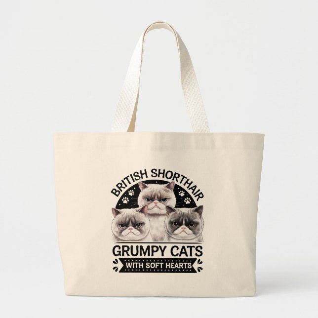 British Shorthair Grumpy Cats Jumbo Tygkasse (Framsidan)