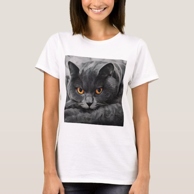 British Shorthair Kattunge T Shirt (Framsida)