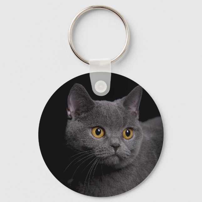 British Shorthair Keychain Nyckelring (Framsida)
