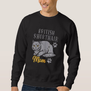 British Shorthair Mamma Shorthair Cat Women Lång Ärmad Tröja