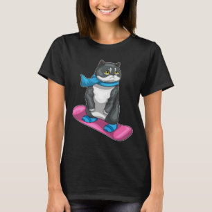 British Shorthair Snowboard Winter sport T Shirt