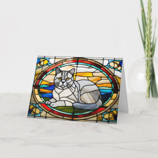 British Shorthair Stached Glass Kort