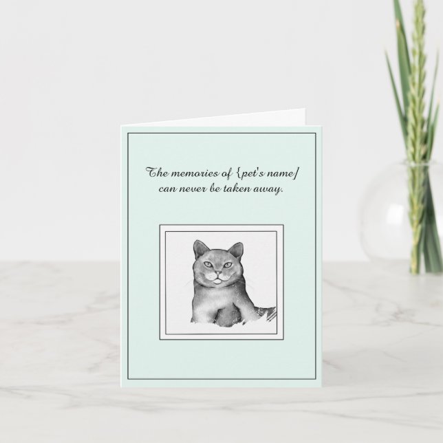 British Shorthair Sympathy CCAT Card Kort (Framsida)