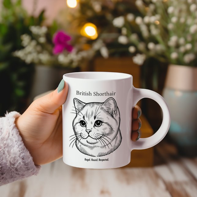 British Shorthair Två-Tonad Mugg (Skapare uppladdad)