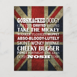 British Slang - naturligtvis talar jag engelska! Vykort
