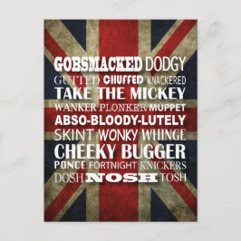 British Slang - naturligtvis talar jag engelska! Vykort