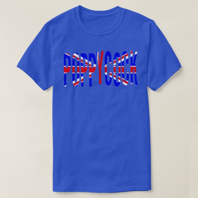 British Slang Poppycock T Shirt (Design framsida)