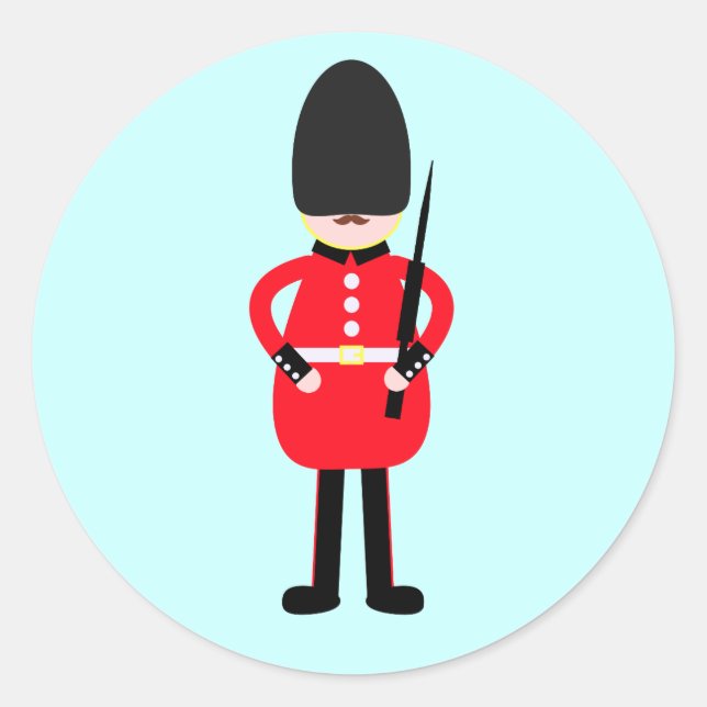 British Soldier Runt Klistermärke (Framsida)