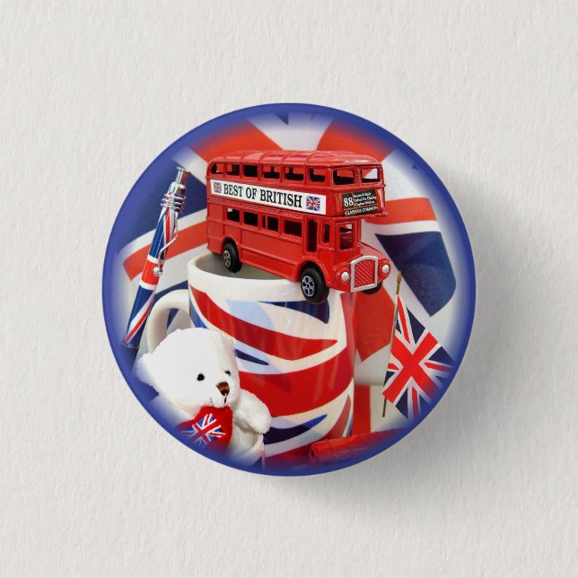 British Souvenirs ~ Button Knapp (Framsida)