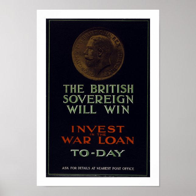 British Sovereign Will Win (vit) Poster (Framsidan)