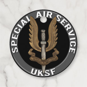 British Speciell Luft Service SAS Gåvor Etiketter