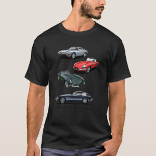 British Sports Cars Classic Jaguars T Shirt