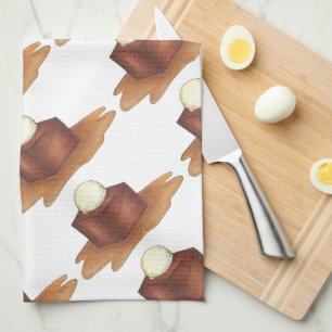 British Sticky Toffee Pudding England Foodie Towel Kökshandduk