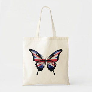 British Swallowtail Butterfly Flagga Sticker Tygkasse