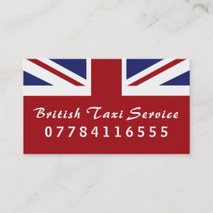 British Taxi Flagga Visitkort