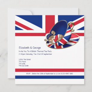 British Tea Party Inbjudningar